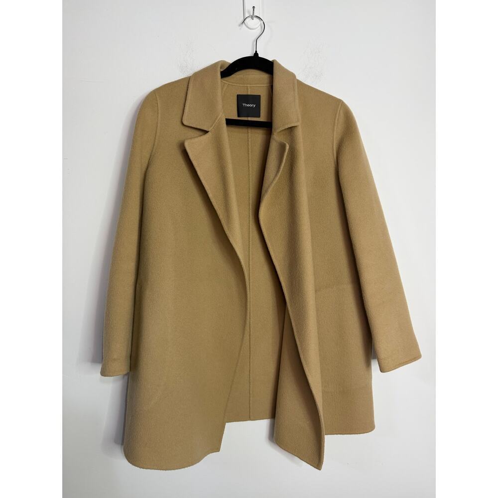 Theory wool cashmere blend wrap jacket Size Medium MSRP $595 - Picture 2 of 5